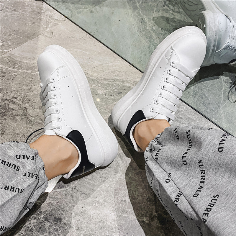Wholesale Breathable Thick Sole Inner Height EVA White Shoes